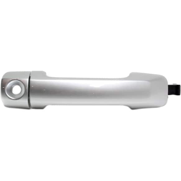 Front, Driver Side Exterior Door Handle, Silver, With Key Hole, With Cover