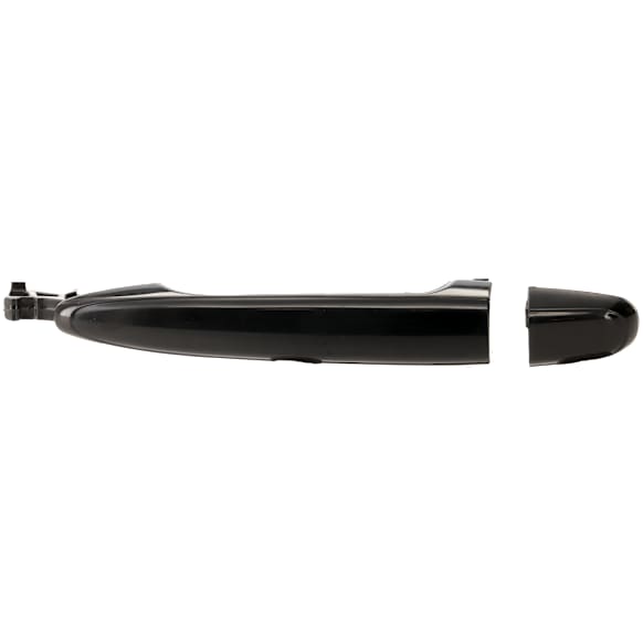 Rear, Driver or Passenger Side Smooth Black Exterior Door Handle, Without Key Hole