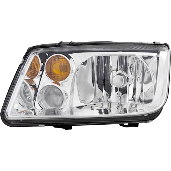 Driver Side Headlight, without Bulb, Halogen, Clear Lens, with Fog Light Holes, CAPA Certified