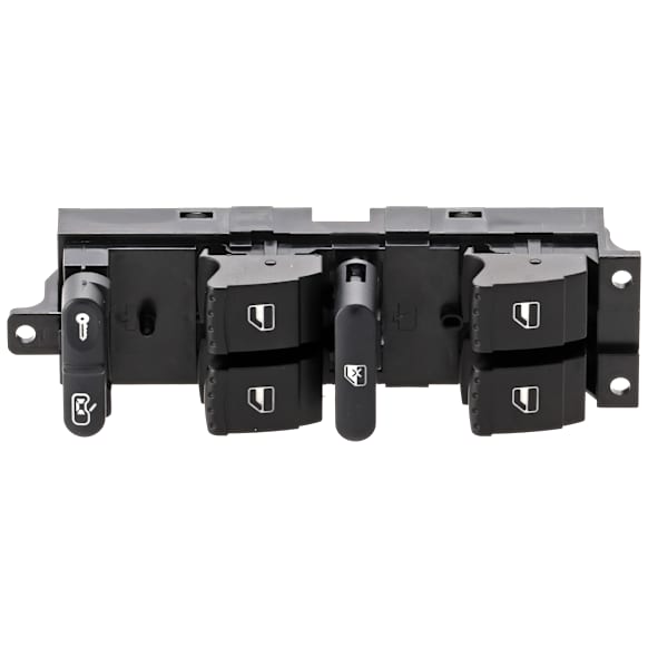 2000 Volkswagen Passat - Front, Driver Side Window Switch, Black, 6 Buttons