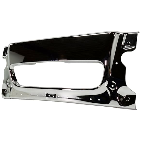 Front Bumper, Chrome, With Tow Hook Holes, Without Fog Light Holes, Without Mounting Brackets