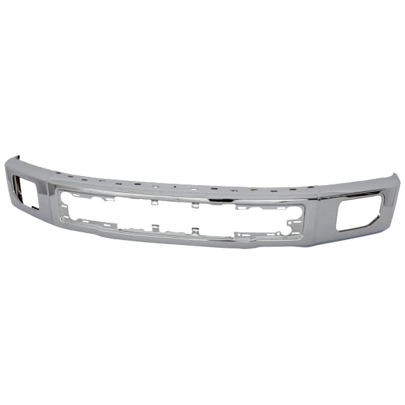 2016 Ford F-150 XLT - Front Bumper, For Models Without Side Cover Holes, Chrome, CAPA Certified