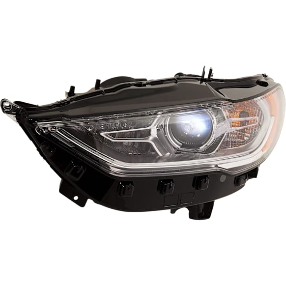 2017-2020 Ford Fusion - Driver Side Headlight, with Bulb, Halogen, Clear Lens, CAPA Certified