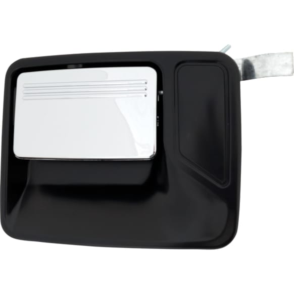 2011-2015 Ford F-250 Super Duty - Front, Driver Side Chrome Lever with Black Bezel Exterior Door Handle, Without Key Hole