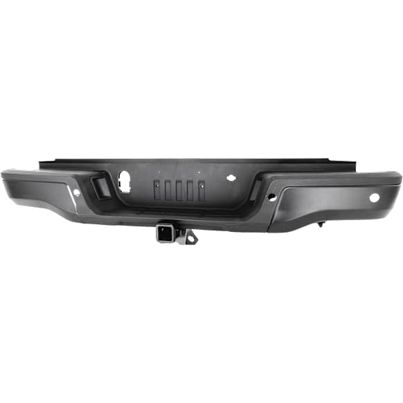 2021 Ford Ranger XLT 4 Cyl 2.3L - Rear Bumper, For Models With Towing Package and Parking Aid Sensor, Painted Black
