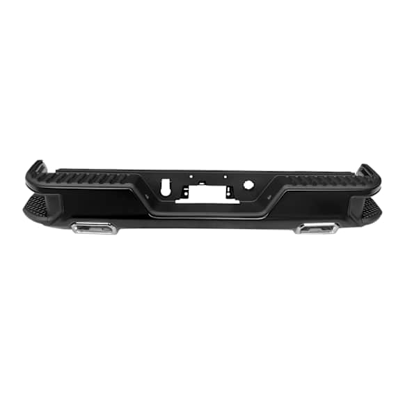 2020 Chevrolet Silverado 1500 - Step Bumper, Crew Cab Pickup or Extended Cab Pickup, For Models With Dual Exhaust, Without Blind Spot Module, Black, Face Bar and Pads, With mounting bracket(s)