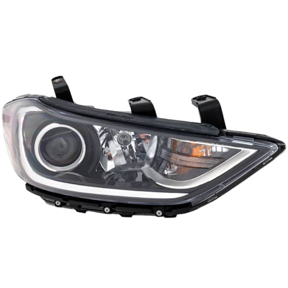 Passenger Side Headlight, with Bulb, Halogen, with Daytime Running Light, Korea Built Vehicle