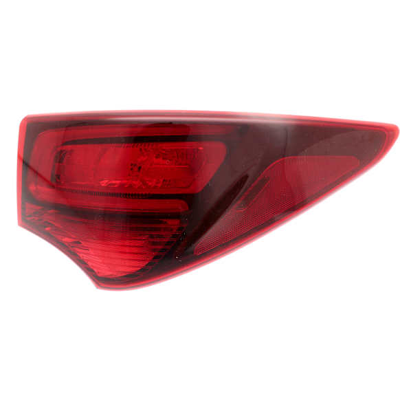 Passenger Side, Outer Tail Light, with Bulb, Halogen, Red Lens