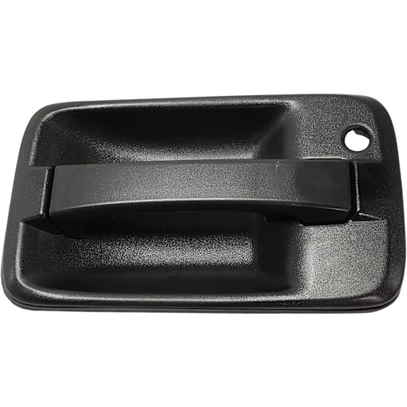Front, Driver Side Textured Black Exterior Door Handle, With Door Lock Hole