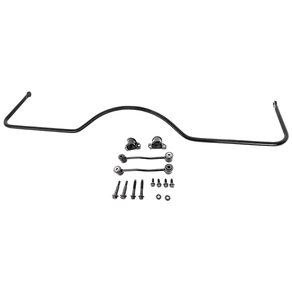 1999-2004 Jeep Grand Cherokee - Rear Sway Bar Kit, Black, Steel, 14 mm Diameter, includes Brackets, Bushings and Hardware