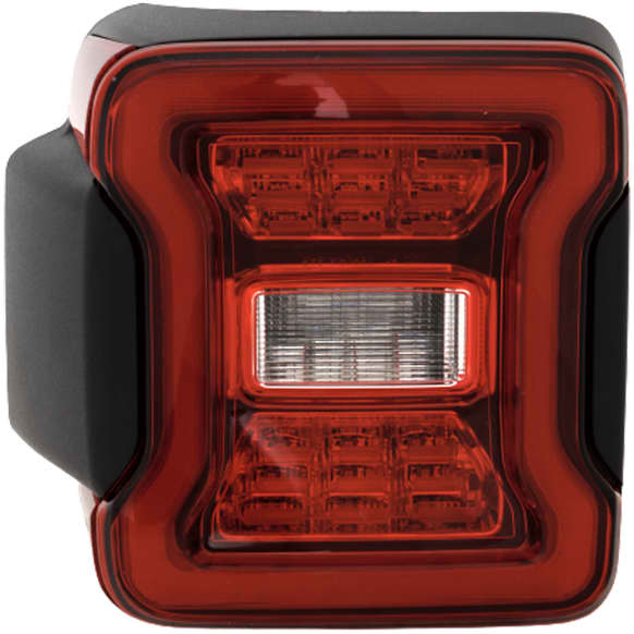 2018-2024 Jeep Wrangler - Passenger Side Tail Light, with Bulb, LED, For Models with Blind Spot Detection