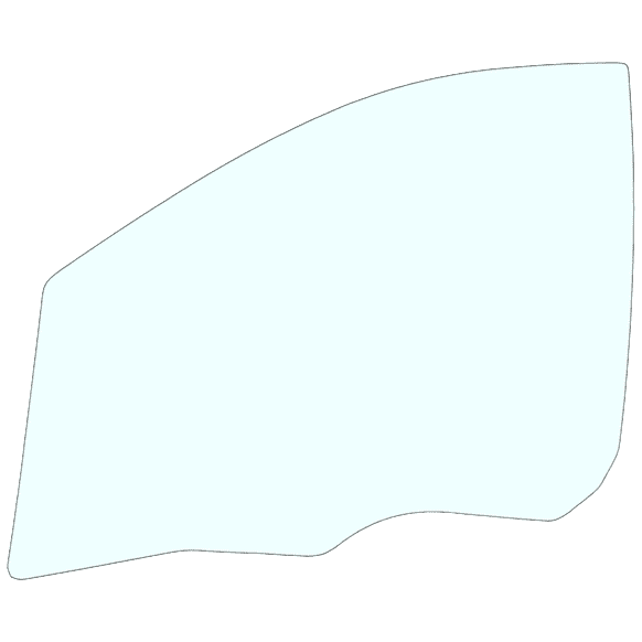 Front, Driver Side Door Glass, Green Tint, FD23521GTN