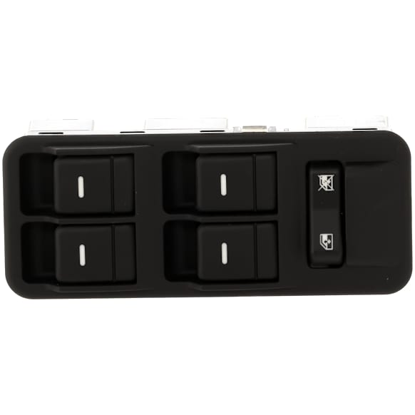Front, Driver Side Window Switch, Black, 6-Button