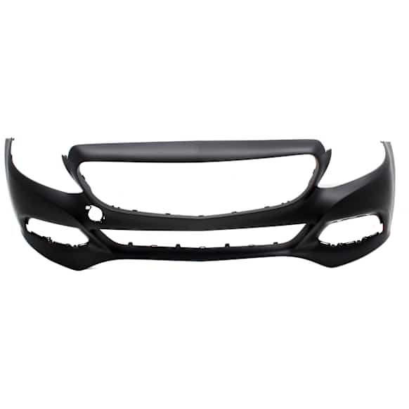 2016 Mercedes Benz C300 - Front Primed Bumper Cover,  For Models Without AMG Styling Package, Luxury Package, Active Park Assist System and Without Surround View Camera, Sedan, CAPA Certified