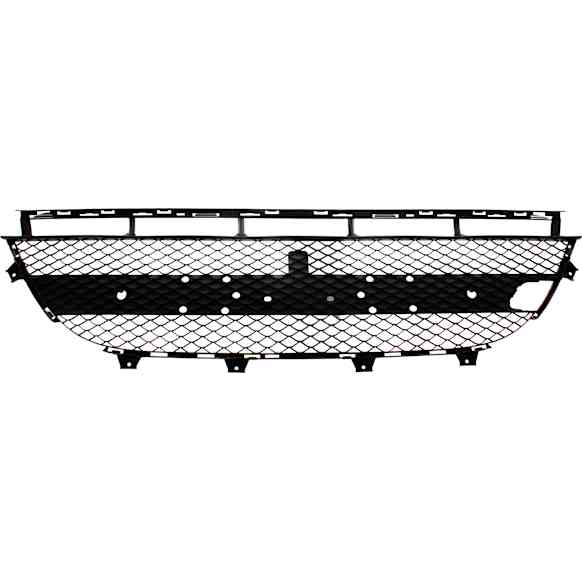 Front, Center Bumper Grille, Black