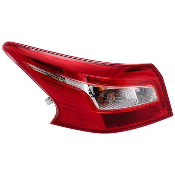 2018 Nissan Sentra - Driver Side, Outer Halogen Tail Light, With bulb(s), Mounts on Body, OE Replacement, CAPA Certified