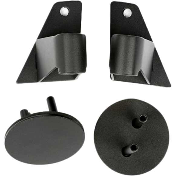 11025.07 Mirror Relocation Bracket - Powdercoated Textured Black, Steel, Direct Fit