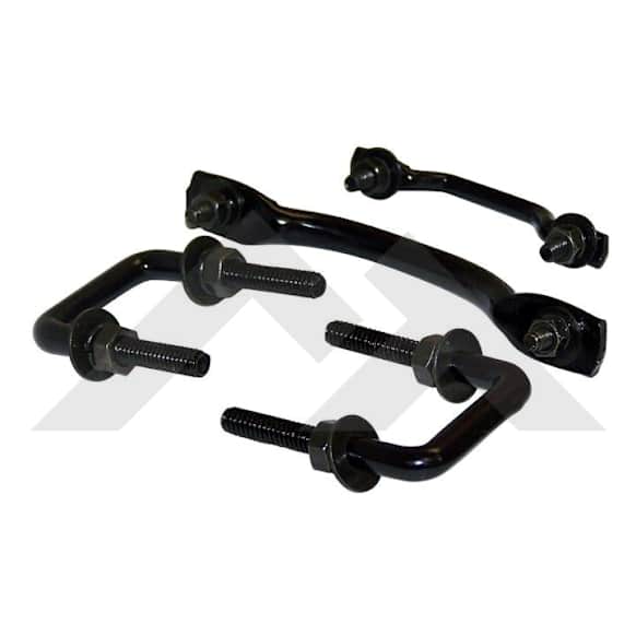RT26022 Black, Metal, Windshield Tie Down Kit, Direct Fit