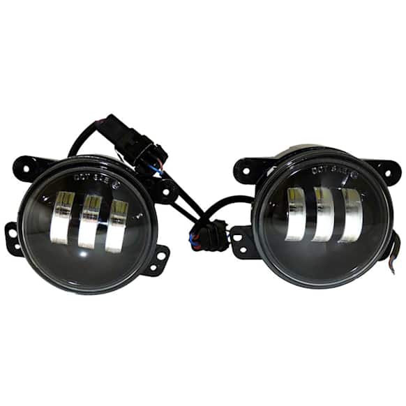 RT28107 Front, Driver and Passenger Side LED Fog Light, Without bulb(s)
