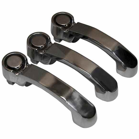 RT34004 Polished Exterior Door Handle, Without Key Hole