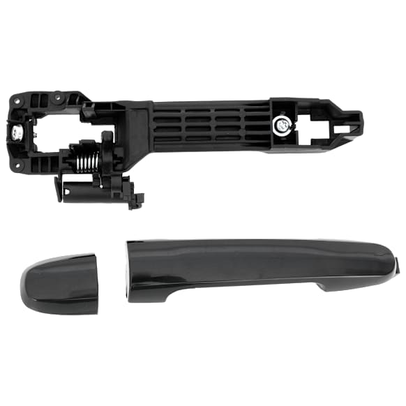 Front, Passenger Side Exterior Door Handle, Smooth Black, Without Key Hole