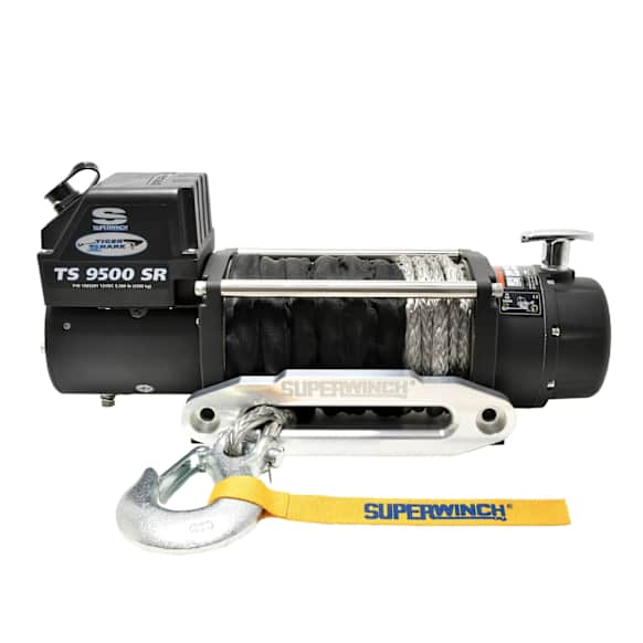 1595201 Electric - 9500 lbs., Synthetic Rope, Handheld Wired Remote, Tiger Shark 9500SR Series, Winch