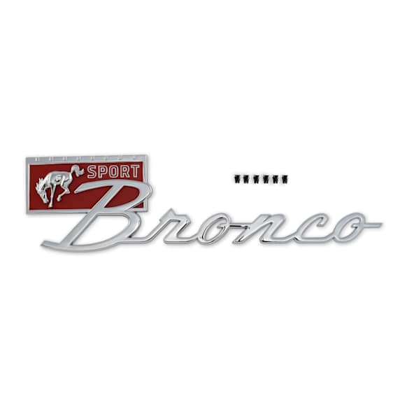 C7TZ-16098-A Emblem - Red, Fender, Direct Fit, Sold Individually