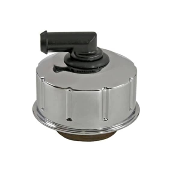 C8AZ-6766-BR Oil Filler Cap - Chrome, Steel, Direct Fit, Sold Individually