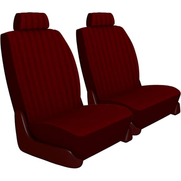 K020-D2-12TMN Front Row Seat Cover, Maroon, Made of Tweed, Solid Design, Low Back Bucket Duramax Tweed Series