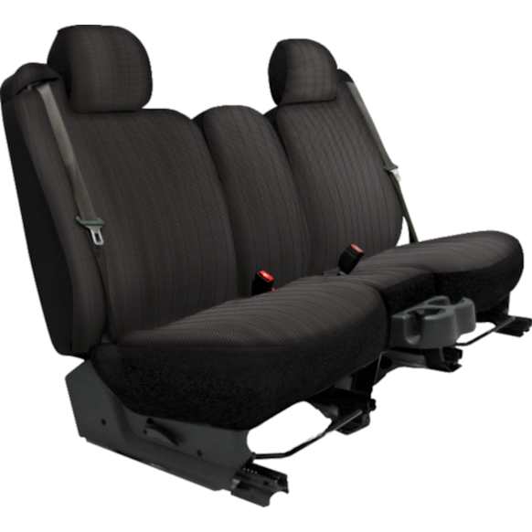 K020-D2-9RBK Front Row Seat Cover, Black, Made of Velour, Solid Design, Low Back Bucket Plush Regal Series