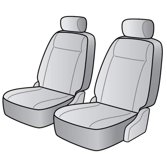 2013 Nissan Xterra - Front Row, Charcoal, Seat Cover, With Seat Airbags, With Fold-Flat Passenger Backrest, Made of Velour, Solid Design, Low Back Bucket