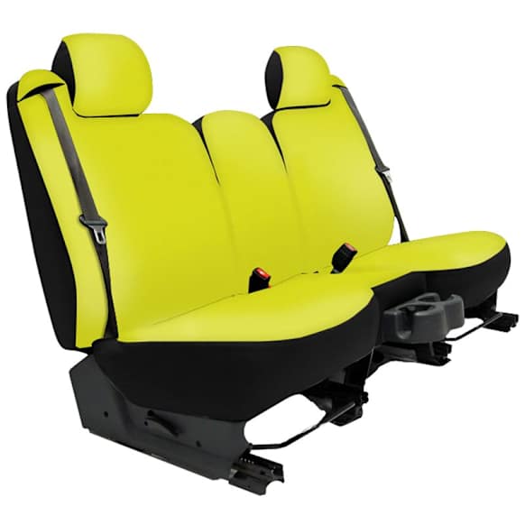 2013 Chevrolet Camaro - Front Row, Yellow, Seat Cover, Made of Neosupreme, Solid Design, Low Back Bucket