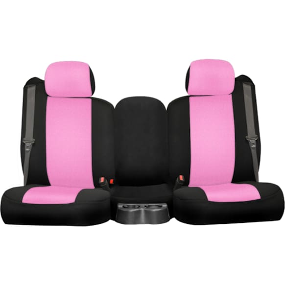 K020-T1-1ZPB Front Row Seat Cover, Pink Insert With Black Sides, Made of Neosupreme, Solid Design, Low Back Bucket Neosupreme Series