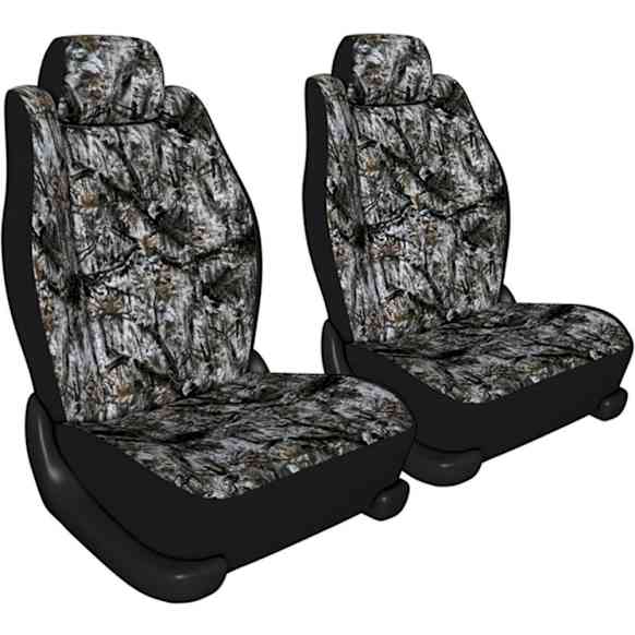 2016 GMC Canyon - Front Row, Snow, Seat Cover, Airbag, Headrest And Pocket Openings Standard, Made of Neoprene, Superflauge Design, Low Back Bucket