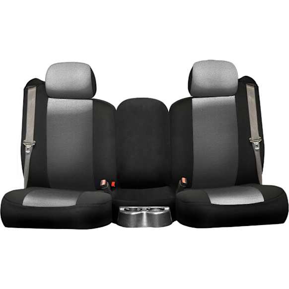 2008 GMC Sierra 1500 - Front Row, Charcoal Insert With Black Sides, Seat Cover, With Center Console; Without Center Cushion Storage, Made of Neosupreme, Solid Design, 40/20/40 Split Backrest And Cushion