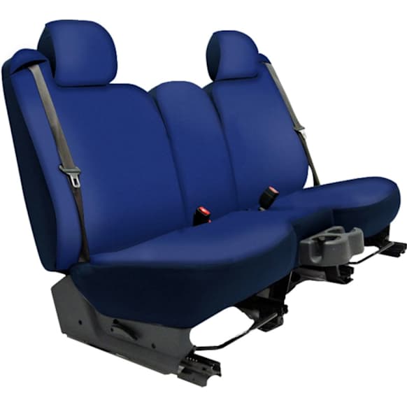 2009 Chevrolet Suburban 2500 - Front Row, Royal Blue, Seat Cover, With Center Armrest; With Center Cushion Storage, Made of Neosupreme, Solid Design, 40/20/40 Split Backrest And Cushion