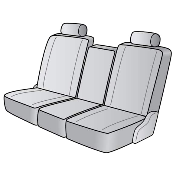 K212-21-0RSV Front Row Seat Cover, Silver, Made of Velour, Solid Design, 40/20/40 Split Backrest And Cushion Plush Regal Series