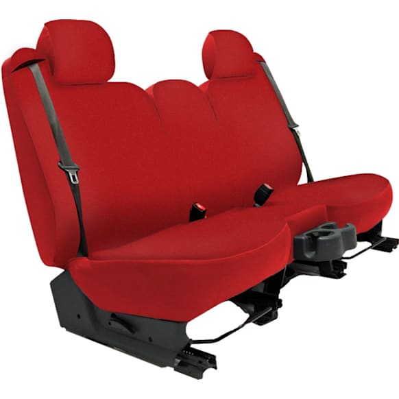 K212-25-15GRD Front Row Seat Cover, Red, Made of Neoprene, Solid Design, 40/20/40 Split Backrest And Cushion Genuine Neoprene Series