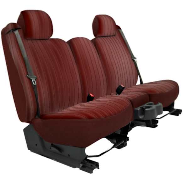 K212-26-14RBY Front Row Seat Cover, Burgundy, Made of Velour, Solid Design, 40/20/40 Split Backrest And Cushion Plush Regal Series