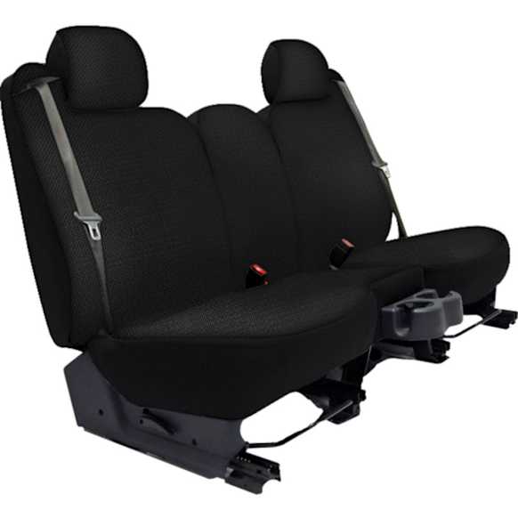 K214-02-4OBK Front Row Seat Cover, Black, Made of Spacer Mesh, Solid Design, 40/20/40 Split Backrest And Cushion Cool Mesh Series