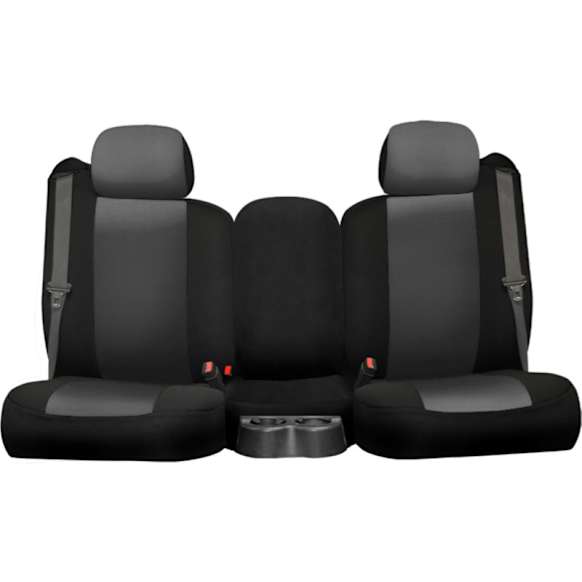 2009 Chevrolet Silverado 1500 - Second Row, Charcoal Insert With Black Sides, Seat Cover, Extended Cab Pickup, Made of Neoprene, Solid Design, Solid Backrest And Cushion Bench