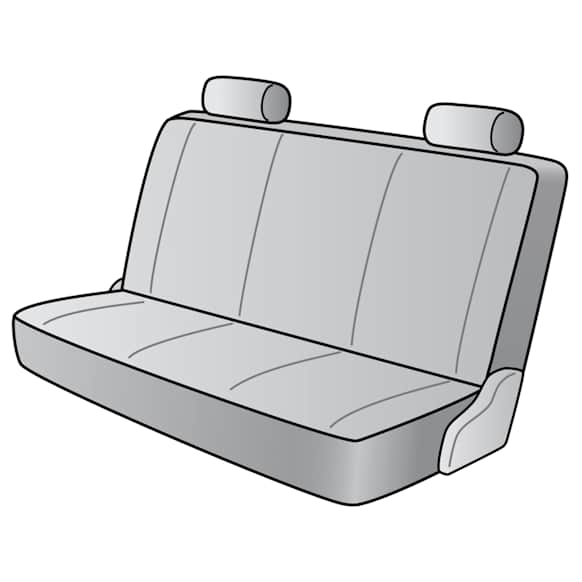 K301-A8-1RBK Second Row Seat Cover, Black, Made of Velour, Solid Design, Solid Backrest And Cushion Bench Plush Regal Series