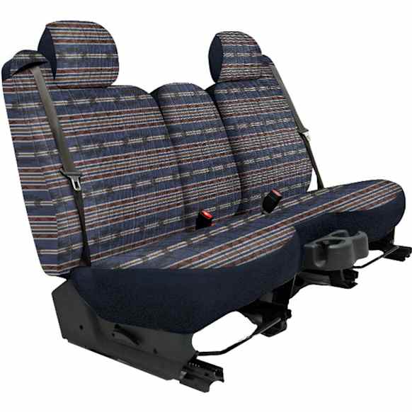 K321-25-0SDB Second Row Seat Cover, Dark Blue, Made of Tweed, Southwest Design, 60/40 Split Backrest And Cushion Southwest Sierra Series