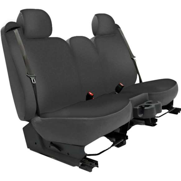 2007 GMC Sierra 1500 - Second Row, Charcoal, Seat Cover, Crew Cab Pickup, Made of Neoprene, Solid Design, 60/40 Split Backrest And Cushion