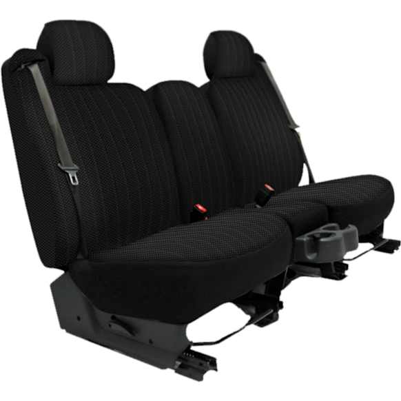 K343-01-9TBK Second Row Seat Cover, Black, Made of Tweed, Solid Design, 60/40 Split Backrest And Cushion Duramax Tweed Series
