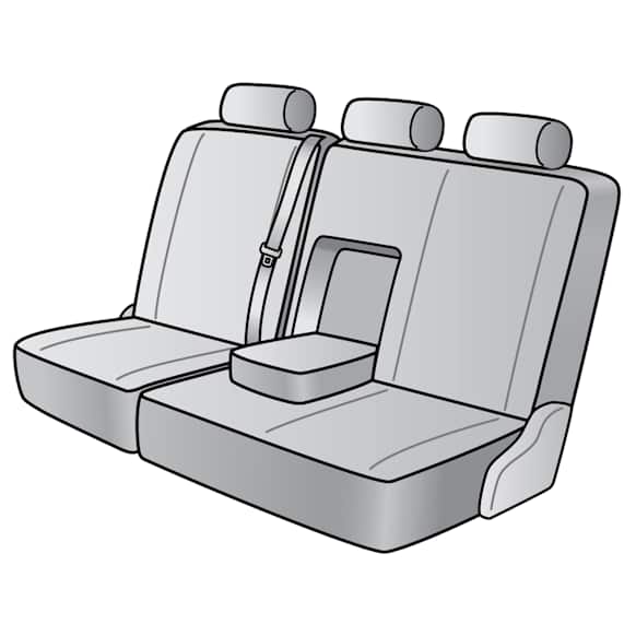 K343-06-0ZBB Second Row Seat Cover, Blue Insert With Black Sides, Made of Neosupreme, Solid Design, 60/40 Split Backrest And Cushion Neosupreme Series