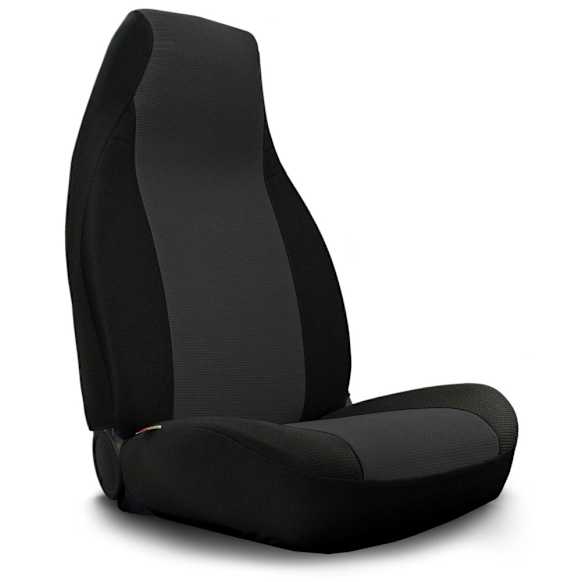 K344-03-06CB Third Row Seat Cover, Charcoal Insert With Black Sides, Polyester, Solid Design, 50/50 Split Backrest And Cushion GrandTex Series
