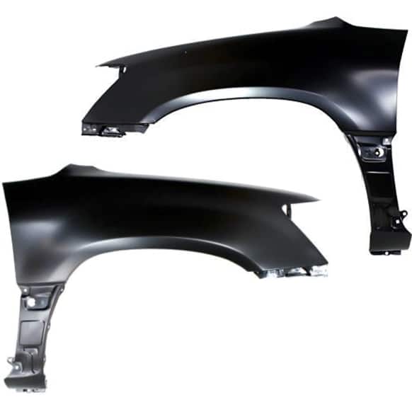 Front, Driver and Passenger Side Fenders, With body cladding holes