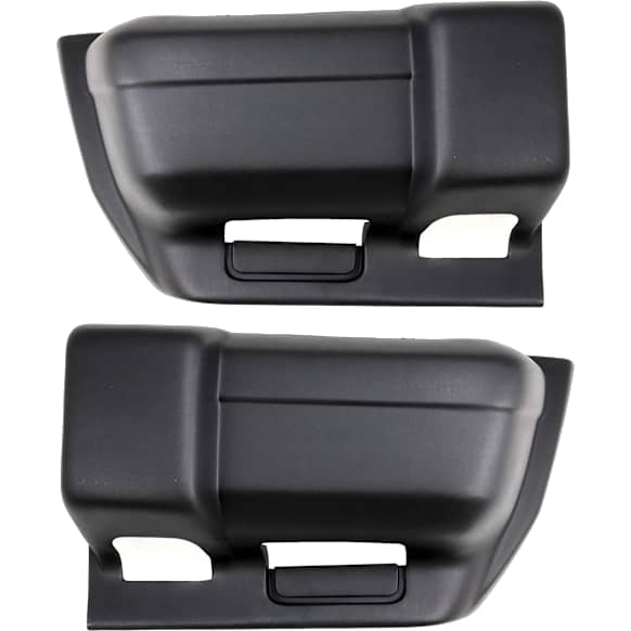 Front, Driver and Passenger Side Bumper End, Textured Plastic