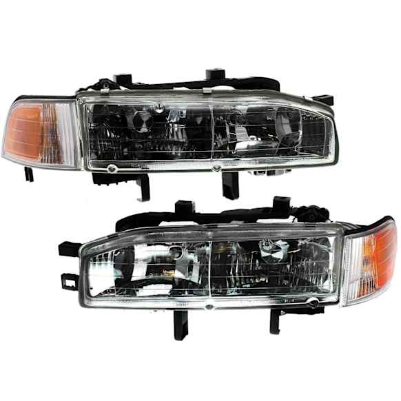 1992 Honda Accord - Driver and Passenger Side Halogen Headlight, With bulb(s), OE Replacement